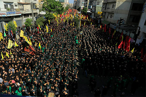 marcha de Ashura Líder de Hizbulá afirma poseer misiles “de alta precisión”